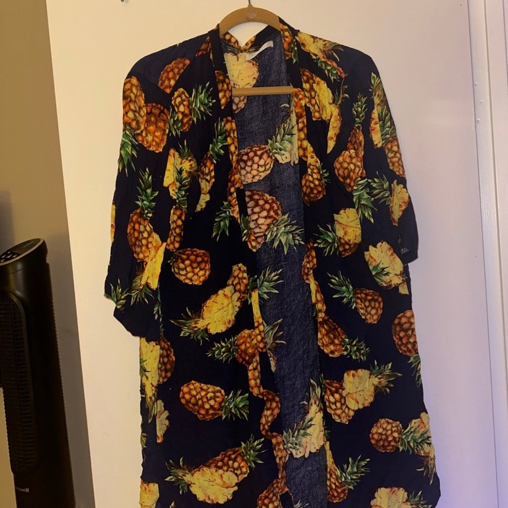 Pineapple Print Kimono